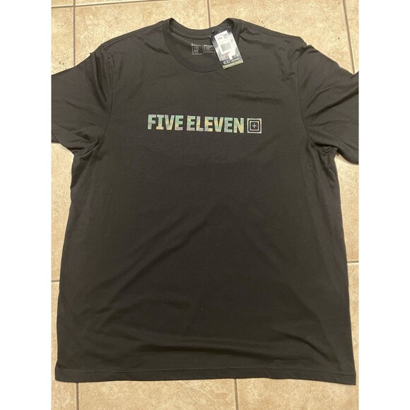 5.11 TACTICAL Shirt Mens XXL Black Camo Logo Reticle Short Sleeve T-SHIRT NEW - Picture 1 of 8